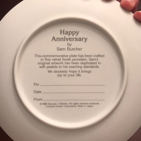 Precious Moments Anniversary Plate Decor - Picture 2 of 2